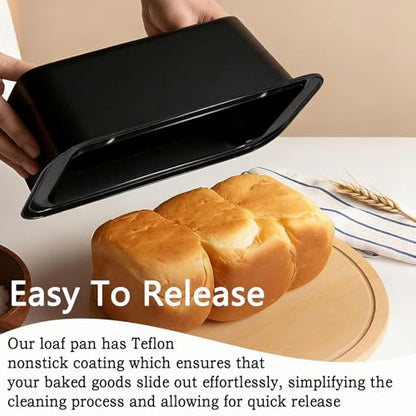 QTLCOHD 6 Pack 8" x 4" Bread Loaf Pan for Baking Homemade Bread, Non Stick Carbon Steel Loaf Pans