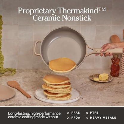 Our Place Always Pan 2.0 | 10.5" Ceramic Pan with Modular Lid, Steamer Basket & Spatula | Patented 10-in-1 Nonstick, Non-Toxic Cookware Made Without PFAS | Induction & Oven-Safe up to 450°F | Steam