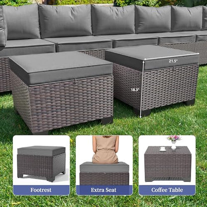 RTDTD 13 Pieces Outdoor Patio Furniture Set,Grey