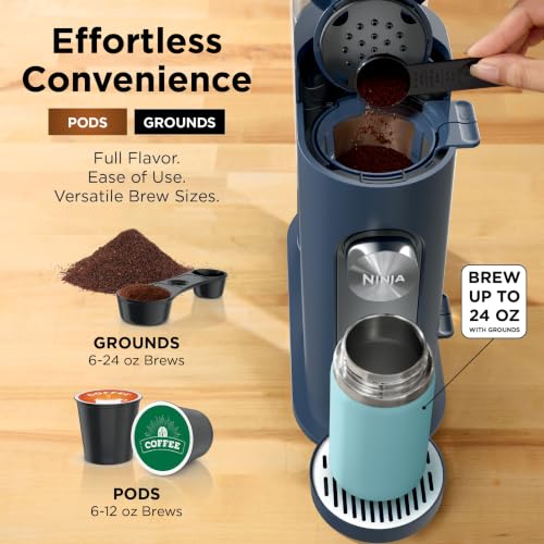 Ninja Single Serve Coffee Maker - Combo Machine, K-Cup Pods and Grounds