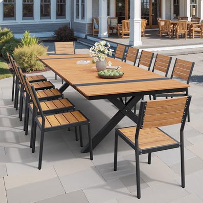 Pellebant 13-Piece Outdoor Patio Dining Table Set for 12 Person