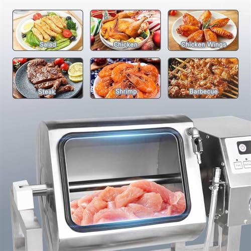 Meat Tumbler Marinating Machine, 36lb/18l Automatic Electric Hamburger Pickling Machine, 1-99minutes Timer Setting,Vacuum Tumbler Marinator,For Beef Pork Mutton