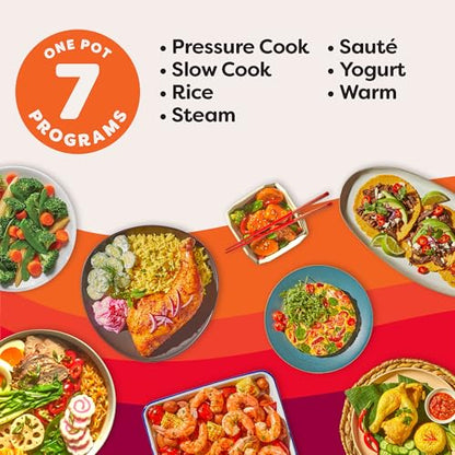 Instant Pot 4QT RIO Mini 7-in-1 Multi-Cooker, Pressure Cooker, Slow cook, Sauté, Steam, Rice Maker, Yogurt, & Warmer, Rosewater, 4 Quarts