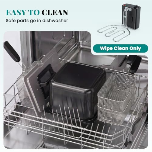 OLIXIS 5 Liter Deep Fryer with Blankets for Home Use, Large Electric Fryer