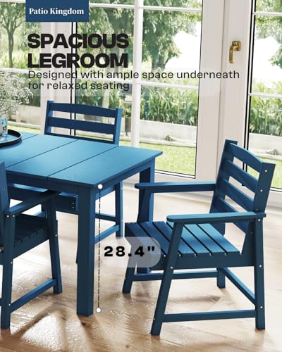 Patio Kingdom 9-Piece Outdoor Dining Set for 8, Navy Blue
