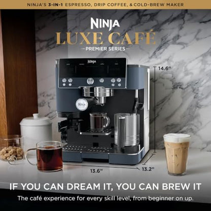 Ninja Luxe Café Premier 3-in-1 Espresso Machine, Drip Coffee, & Cold Brew