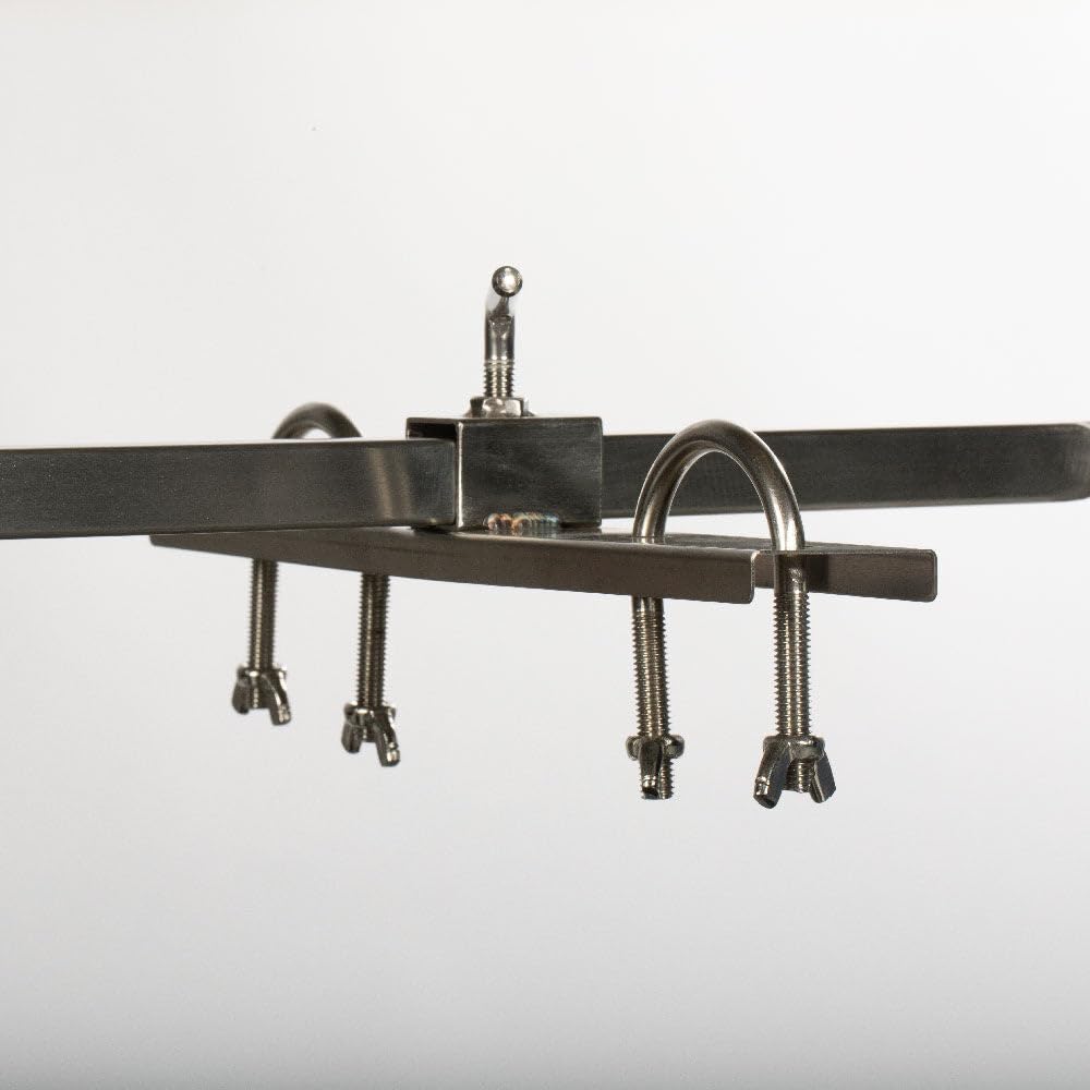 Ash & Ember 13W Stainless Steel Rotisserie Grill, Rated 85 LB for Medium Game, 4 RPM Rotation Speed, Outdoor Grill with Dual Prong Spit Rod, Single Leg Bracket, and Spine Fork