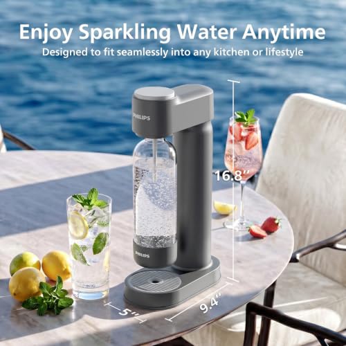 Philips Sparkling Water Maker & Soda Streaming Machine, ADD4901GROQ/37