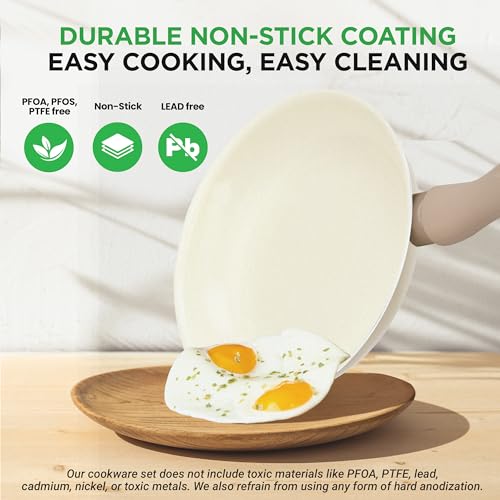 Nutrichef 54-Piece Marble Non-Stick Cookware and Bakeware Set, Professional Home Kitchen Collection with Multi-Sized Pots and Pans Set, and Heat-Resistant Tools