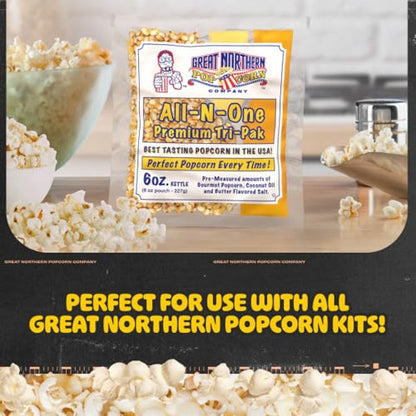 Great Northern Popcorn Company Red 6 oz. Ounce Foundation Old-Fashioned Movie Theater Style Popcorn Popper