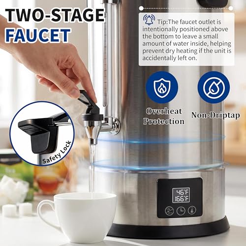 GKFF 11L (45 Cups) Hot Water Dispenser Urn, Commercial Hot Water Boiler