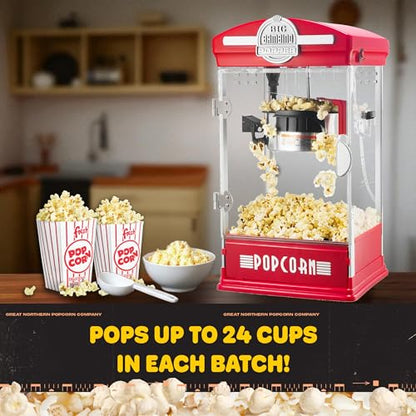 Great Northern Popcorn Big Bambino 4oz Popcorn Machine, Red