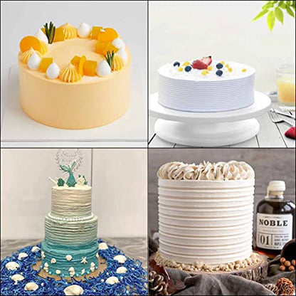 4 Pieces Large Clear Acrylic Cake Scraper Set Cakes Smoother Scraper Cake Stripes Edge Contour Comb for DIY Icing Frosting Buttercream Cream Decorating Kitchen Baking Tool Mousse Pastry Cutter