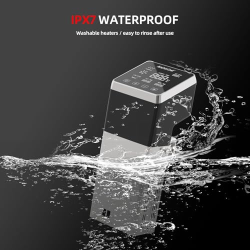 AnchorChef Immersion Circulator, Commercial Restaurant Sous Vide Machine, Large capacity sous vide cooker 1400W, Fast-Heating, With large Touchscreen Accurate Temperature Timer (120V with WiFi)
