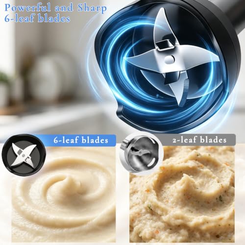 EuLea 8-in-1 Immersion Blender 1200W 5-Speed Kit