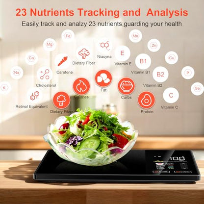 Smart Kitchen Food Scale with Nutritional Calculator, Calories, Fat, Carbs & Protein Tracker, Digital Kitchen Scale for 9999+ Foods, Healthy Diet, Food Preload, Personal Goals, Free App, 11 lb-01