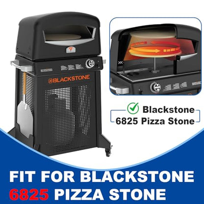SafBbcue Pizza Stones for Blackstone 6825 Pizza Oven Accessories, Pizza Cooking Stone Set of 2 Includes Top and Bottom Stones for Blackstone 2-Stone Pizza Oven Replacement Parts, 16" & 13" Round