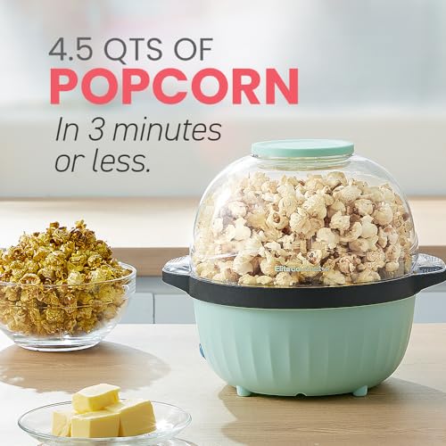 Elite Gourmet EPM145M 18 Cup Hot Oil Stirring Popcorn Popper, Mint