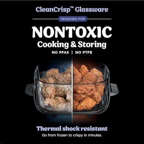 Ninja Crispi Glass Air Fryer, 4-in-1, Frosted Lilac, FN101PR