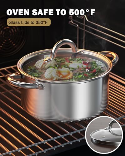 Cook N Home 8 Quart Stainless Steel Stockpot with Lid