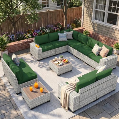 Outdoor Patio Furniture Set PE Wicker Rattan Outdoor Sectional Sofa
