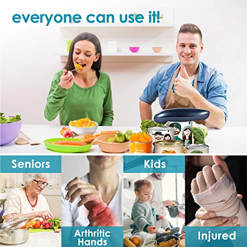 Electric Can Opener, One-Touch Automatic Can Openers with Smooth Edge, Food-Safe, Battery Operated, Hands-Free Can Opener Electric for Seniors with Arthritis, Kitchen Gadget Gift for Left Handed