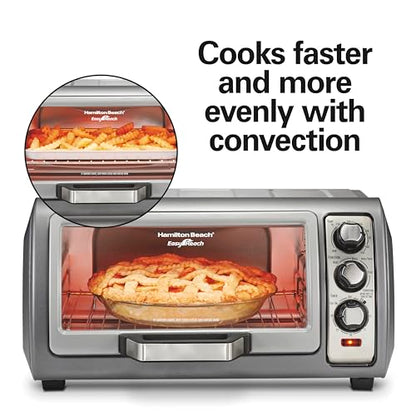 Hamilton Beach Easy Reach 6 Slice Countertop Convection Toaster Oven