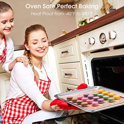 Macaron silicone baking mats - Macaroon Baking suppliers 1 Quarter Sheet + 2 Half Sheet Macaron Baking Mat,Macaron Baking Sheet,2 Piping Pastry Bag with Bag Tie,6 Piping Tips