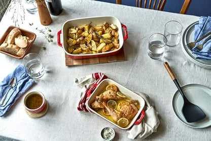 Staub Ceramic 2-pc Rectangular Baking Dish Set - Cherry