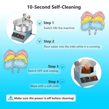 Electric Cotton Candy Machine, Cotton Candy Maker for Home & Business