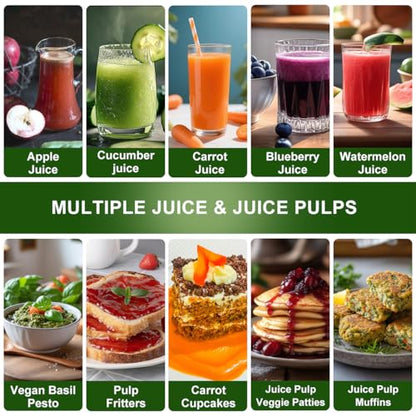 Juicer Machine, 500W Juicer with 3 Speed & 3” Feed Chute