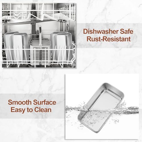 LIANYU Loaf Pans 9x5 Inch, 8 Pack Bread Pans for Baking, Stainless Steel Baking Pans, Loaf Tins for Homemade Bread Brownies and Pound Cakes, Dishwasher Safe
