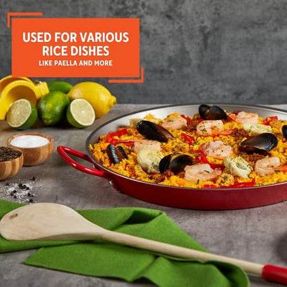 IMUSA USA , Red Paella Pan 15-Inch, 15 Inch