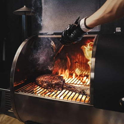 recteq DualFire 1200 Wood Pellet Smoker Grill, Wi-Fi Electric Pellet Grills, Dual Chambers for Hot and Fast + Low and Slow Cooking | DualFire 1200 + Grill Cover Bundle