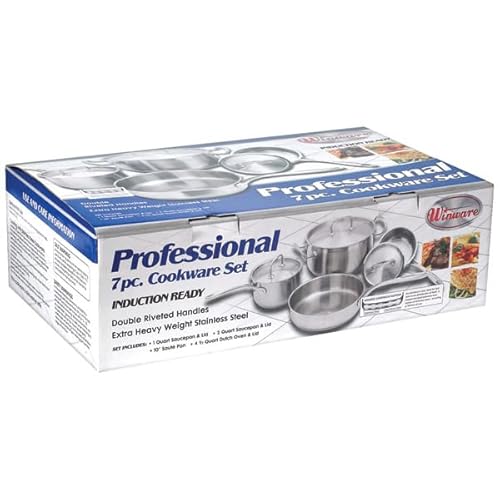 Winco 7-piece Cookware Set, S/S