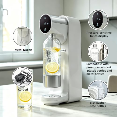 Sparkling Soda Water, Electric Soda Maker for Making Carbonated
