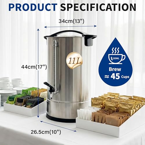 GKFF 11L (45 Cups) Hot Water Dispenser Urn, Commercial Hot Water Boiler