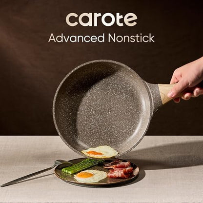 CAROTE 26PCS Pots and Pans Set Non Stick, Cookware Set Pots and Pans Induction Cook Ware, Nonstick Kitchen Cooking, PFOA Free