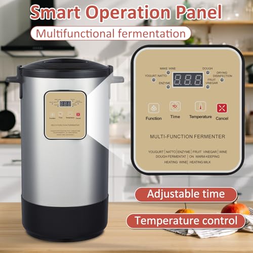 12L/12.68 qt Homemade Yogurt Maker, Commercial Yogurt Maker, Greek Yogurt Machine, Stainless Steel Inner Pot, Time and Temperature Control, for Commercial Home Organic Yogurt, Cheese, Fruit Wine