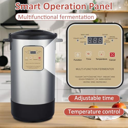 12L/12.68 qt Homemade Yogurt Maker, Commercial Yogurt Maker, Greek Yogurt Machine, Stainless Steel Inner Pot, Time and Temperature Control, for Commercial Home Organic Yogurt, Cheese, Fruit Wine