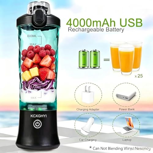 Portable Personal Blender for Smoothies,Juices,20oz Outdoor Sports,Family Travel（Black）
