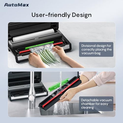 FRESKO Automatic 95Kpa Food Vacuum Sealer Machine, Auto Dry-Wet Detection