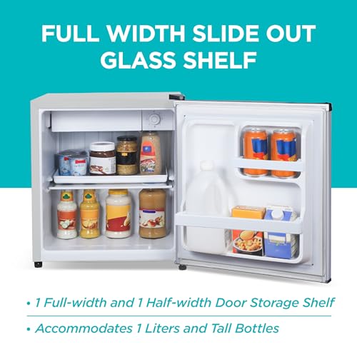 BLACK+DECKER 1.7 Cu. Ft. Compact Refrigerator, BCRK17V, Stainless Look