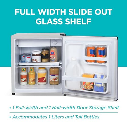 BLACK+DECKER 1.7 Cu. Ft. Compact Refrigerator, BCRK17V, Stainless Look