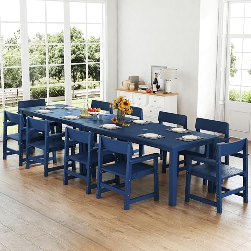 Jocoevol 12 Piece Patio Dining Set for 10 Person HIPS Outdoor Dining Sets