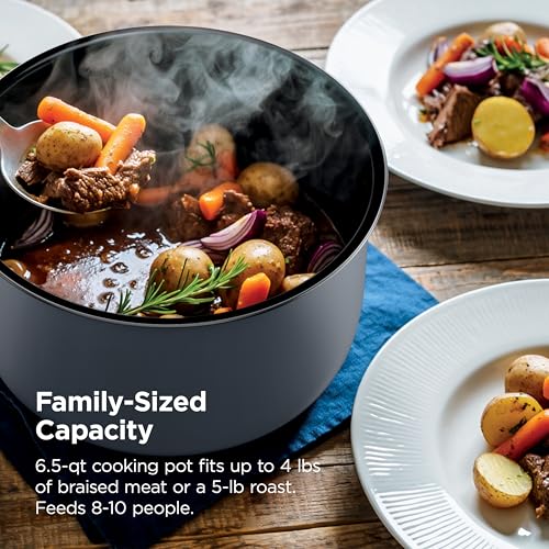 Ninja HyperHeat 9-in-1 Electric Pressure Cooker | 6.5 Qt Multi Cooker with Sear/Sauté, Slow Cooker, Rice Cooker, Sous Vide | 1200W | Fast Cooking, PFAS-Free Pot | Stone Purple | PC201SP