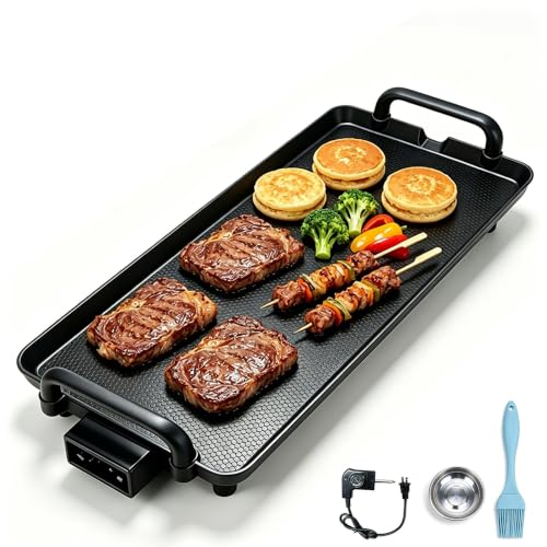 PineyPlace Electric Griddle for Bacon, Eggs, Pancake, Breakfast
