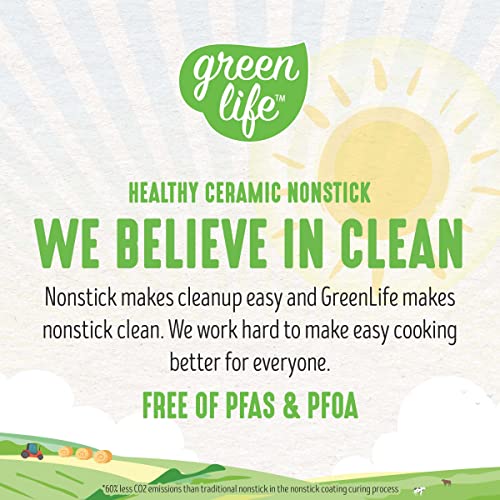 GreenLife 20” Extra Large Electric Griddle, Non-Toxic PFAS & PFOA-Free Ceramic Nonstick, Temperature Control, Quick Even Heating, Removable Drip Tray, Pancakes, Eggs, Sausage, Easy Clean, Turquoise
