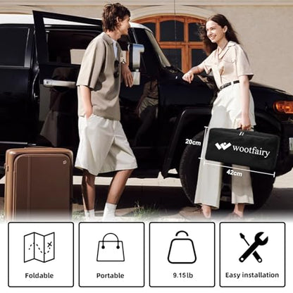 Projector Screen with Stand, Wootfairy 120 inch Portable and Foldable Indoor Outdoor Projection Screen 16:9 4K HD Rear Front Wrinkle-Free Movie Screen with Carry Bag for Home Theater Backyard Cinema