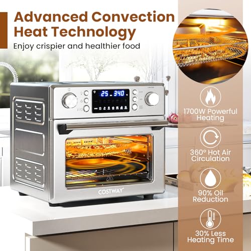 COSTWAY 14-in-1 Air Fryer Toaster Oven Combo